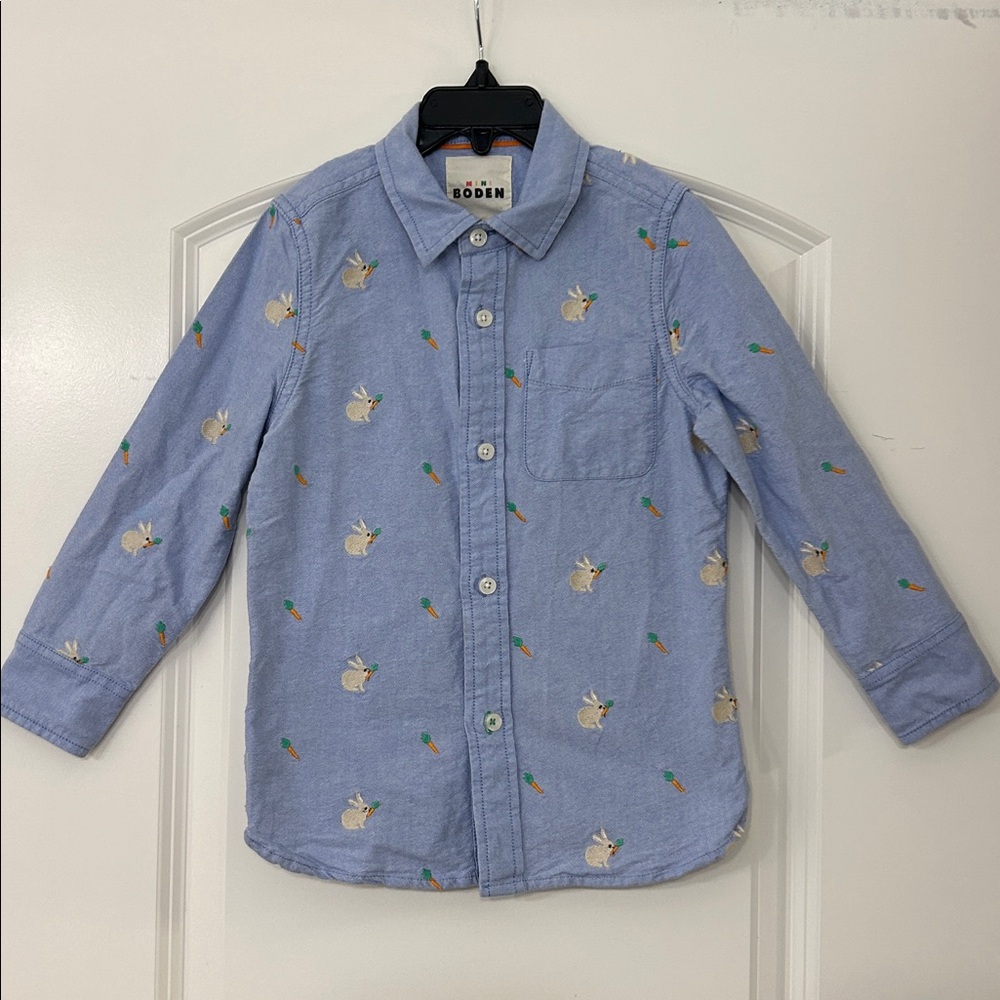 Mini Boden embroidered button-up